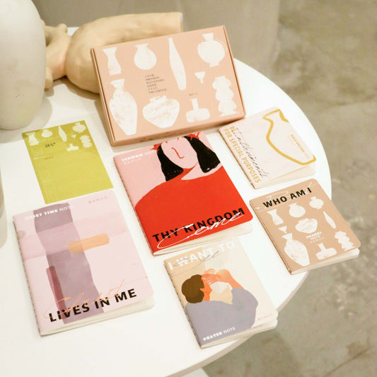 GRACE恩典筆記本6件套|提後2:21・聖潔器皿|聖殿級書寫・靈修全裝備・洗禮禮物套裝