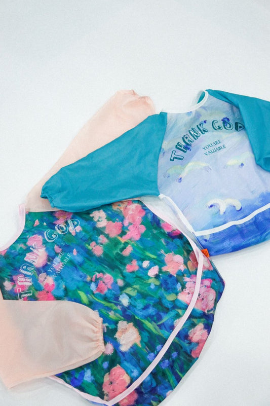 「你很珍貴」油畫吃飯衣|馬太福音6:26・天父供應|防水防污・感恩禮物・新生兒祝福