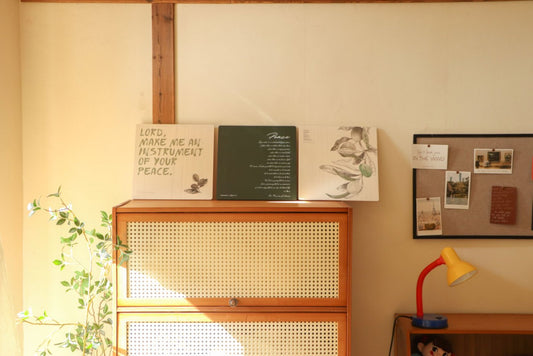 AMEN 阿們木製裝飾畫|聖經祈禱・永恆祝福|6款經文設計・喬遷/新婚禮物