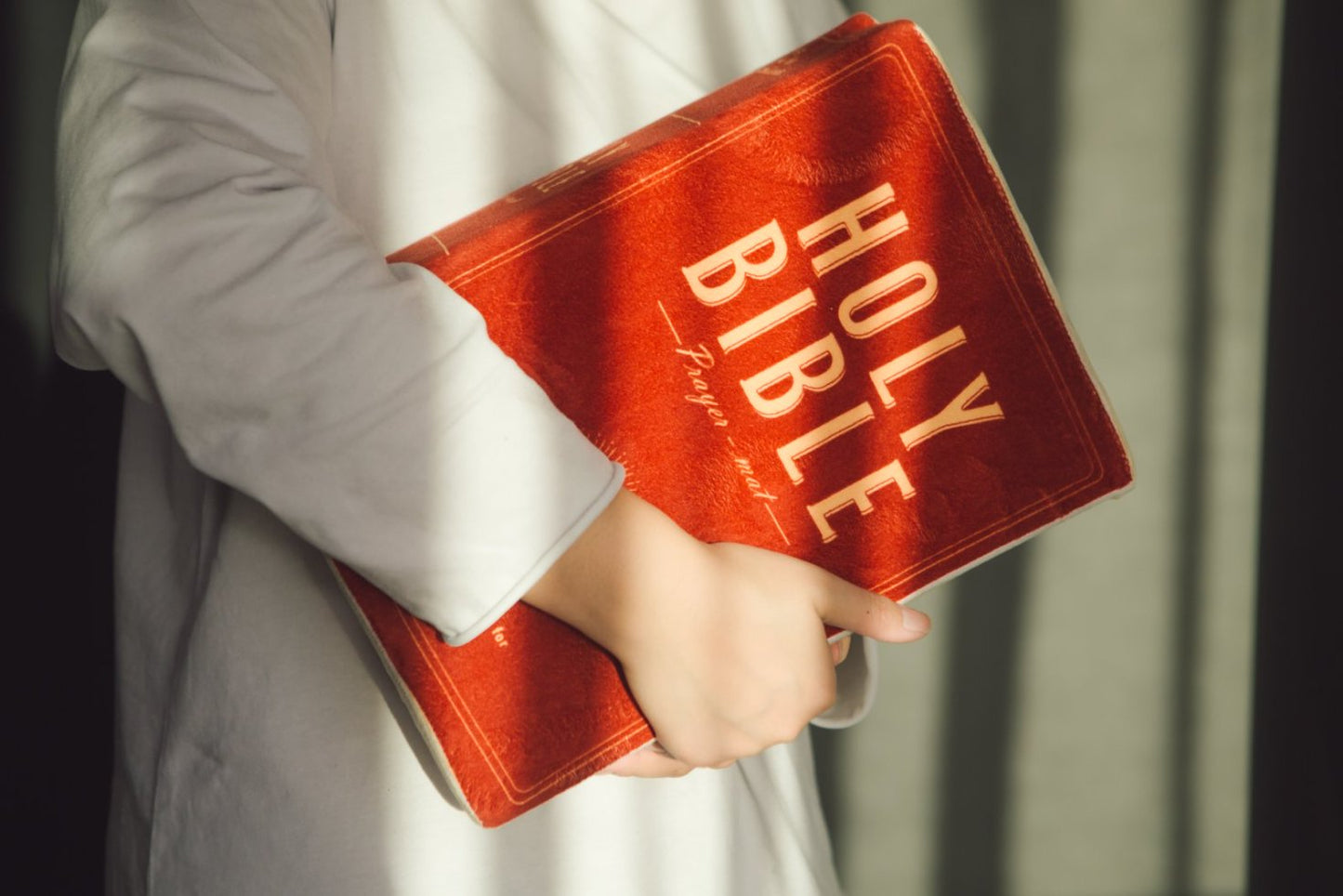 信 FAITH 書型禱告墊|馬可福音9:23・凡事都能|聖經造型・可折疊・洗禮喬遷禮物・附收納袋