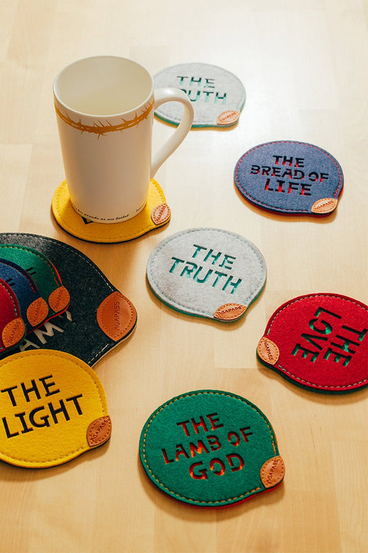 彌賽亞杯鍋墊 5+1 SET|約翰福音・我是宣言|信仰家居・婚禮伴手禮