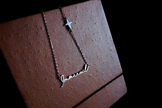 EMMANUEL 以馬內利鎖骨鏈|O Come Emmanuel・神與我們同在|純銀・簡約信仰飾品・禮物首選