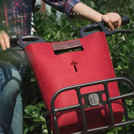 👜 My Cross 毛氈手提袋|十字架記號・與主同行|多用途設計・簡約文青風