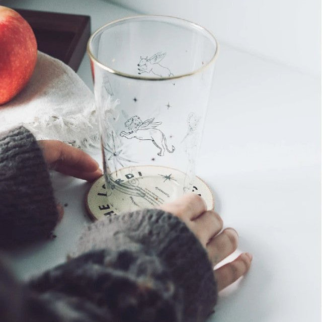 榮耀全歸你 描金玻璃杯|啟示錄4:11・敬拜頌讚|大容量500ml・高硼硅耐熱・信仰禮物・教會團契