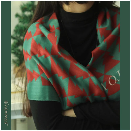 聖誕限定絲絨方巾|人字紋絲絨・88cm 典雅尺寸・聖誕禮物首選