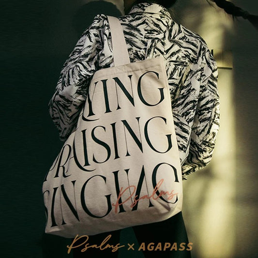 詩篇 Psalms 帆布袋|詩篇1:3・溪邊的樹|文青信仰・大容量托特包・每日經文宣言