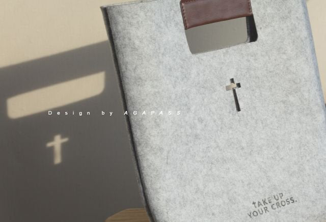 👜 My Cross 毛氈手提袋|十字架記號・與主同行|多用途設計・簡約文青風