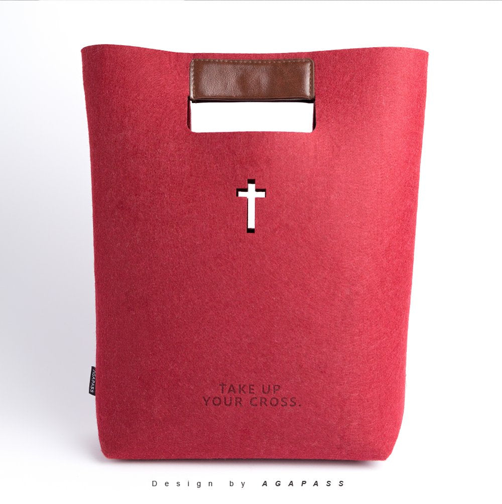 👜 My Cross 毛氈手提袋|十字架記號・與主同行|多用途設計・簡約文青風