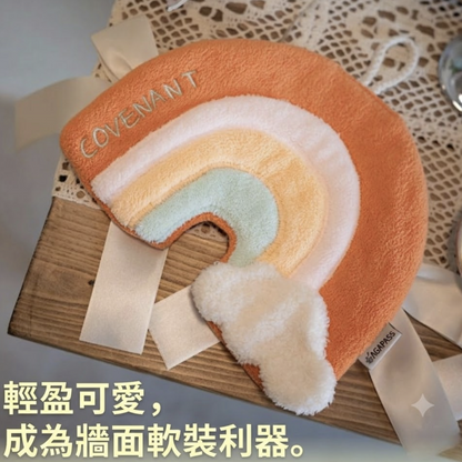 Peace & Covenant 鴿子與彩虹 珊瑚絨擦手巾｜創世記9:13-14・立約記號｜高克重加厚珊瑚絨・廚房浴室掛式软装