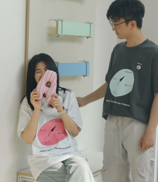 要走正路 去向高處 文藝印花純棉TEE｜馬太福音7:13-14・窄路人生｜230g純棉・印花短袖