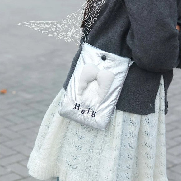 HOLY 聖潔天使翼手機袋｜隨身帳幕・立體充棉翅膀｜防潑水尼龍・斜孭袋・信仰小物禮物