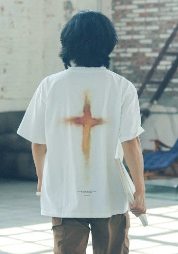 成了主題款純棉TEE｜啟示錄21:6・終極宣告｜暈染噴繪潮T・希臘文FINISHED・男女同款