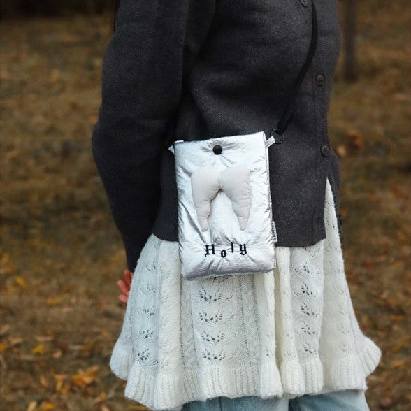 HOLY 聖潔天使翼手機袋｜隨身帳幕・立體充棉翅膀｜防潑水尼龍・斜孭袋・信仰小物禮物