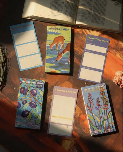 OVERFLOW 涌流 插畫便籤本套裝｜3本組合・感恩盼望・恩典紀錄・靈修筆記｜香港基督徒禮物