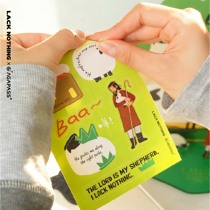 2026 詩篇23篇不至缺乏裝飾桌曆｜ Psalm 23・應許豐盛｜亞克力座+多功能設計・青草地主題・信仰禮物