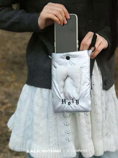 HOLY 聖潔天使翼手機袋｜隨身帳幕・立體充棉翅膀｜防潑水尼龍・斜孭袋・信仰小物禮物