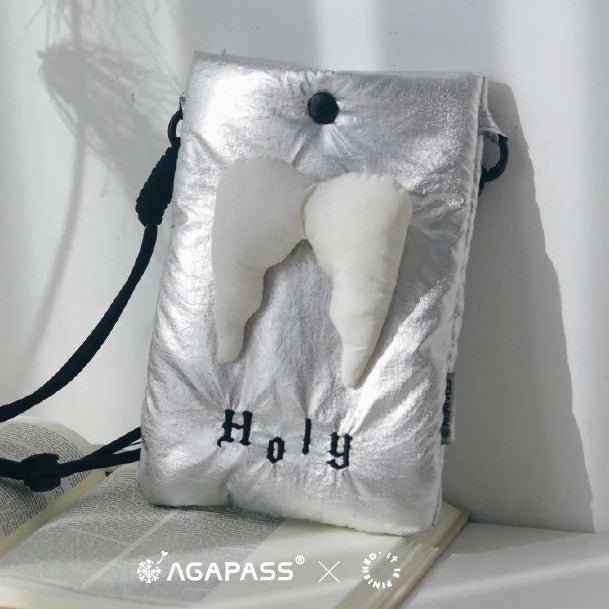 HOLY 聖潔天使翼手機袋｜隨身帳幕・立體充棉翅膀｜防潑水尼龍・斜孭袋・信仰小物禮物