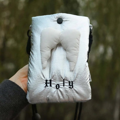 HOLY 聖潔天使翼手機袋｜隨身帳幕・立體充棉翅膀｜防潑水尼龍・斜孭袋・信仰小物禮物