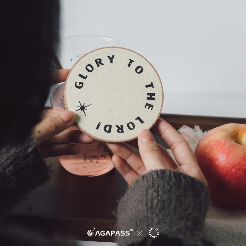 榮耀全歸你 描金玻璃杯｜啟示錄4:11・敬拜頌讚｜大容量500ml・高硼硅耐熱・信仰禮物・教會團契