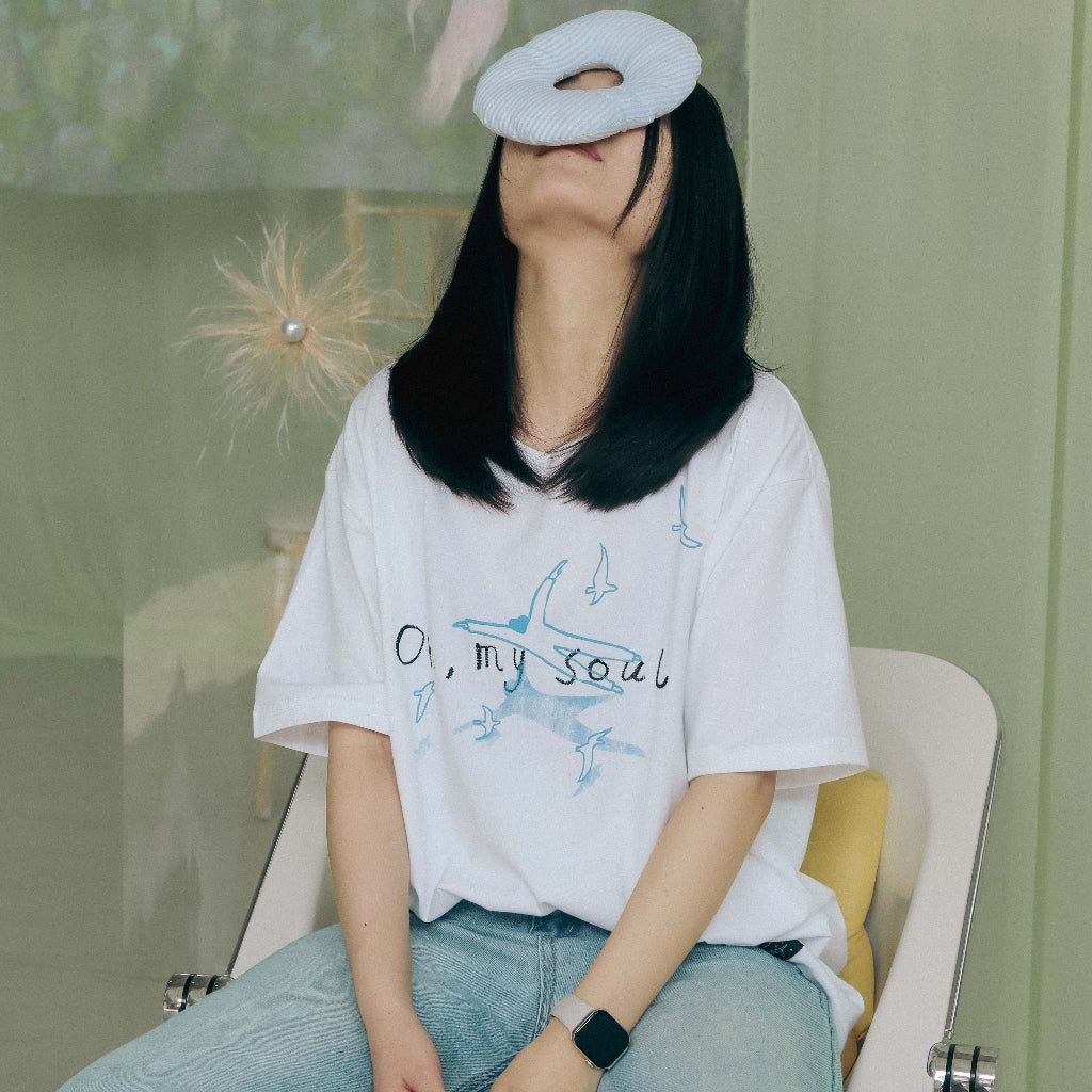 Oh~MySoul｜飛去曠野 清新刺繡純棉TEE｜日常穿搭與福音預工・團契團服・聖經T恤