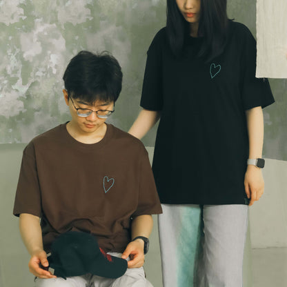 愛找到我純棉刺繡TEE｜約翰福音 13:1・找回自我屬靈宣告｜純棉手繪塗鴉工藝｜信仰穿搭