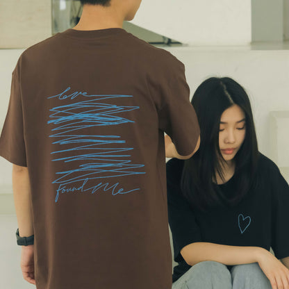 愛找到我純棉刺繡TEE｜約翰福音 13:1・找回自我屬靈宣告｜純棉手繪塗鴉工藝｜信仰穿搭