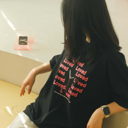 24h Loved 文藝刺繡純棉TEE｜詩篇121:3-4・晝夜守望｜原創刺繡・純棉短袖・信仰T恤