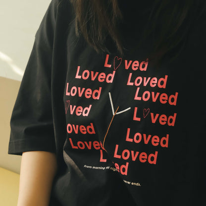 24h Loved 文藝刺繡純棉TEE｜詩篇121:3-4・晝夜守望｜原創刺繡・純棉短袖・信仰T恤