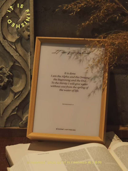 創始成終 治愈燈光畫｜啟示錄22:13・我是阿拉法俄梅戛｜觸控調光・臥室氛圍燈・信仰擺飾