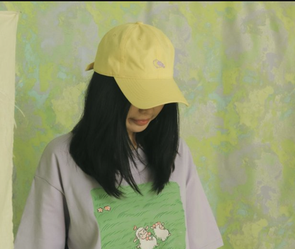 無憂無慮天上飛鳥刺繡棒球帽｜馬太福音6:26・安然交托｜100%純棉可調節・男女同款