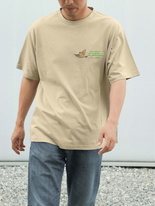天空的飛鳥 T-shirt｜馬太福音6:33・天父供應｜立體刺繡經文・不要憂慮宣言・團契團服