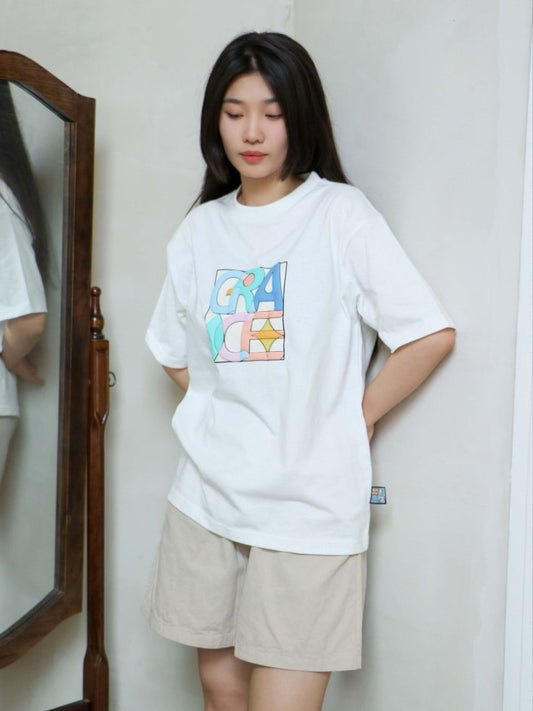 恩典 GRACE T-shirt｜哥林多前書15:10・蒙恩身份｜立體設計・精梳純棉・團契團服・福音潮T