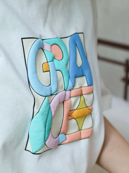 恩典 GRACE T-shirt｜哥林多前書15:10・蒙恩身份｜立體設計・精梳純棉・團契團服・福音潮T