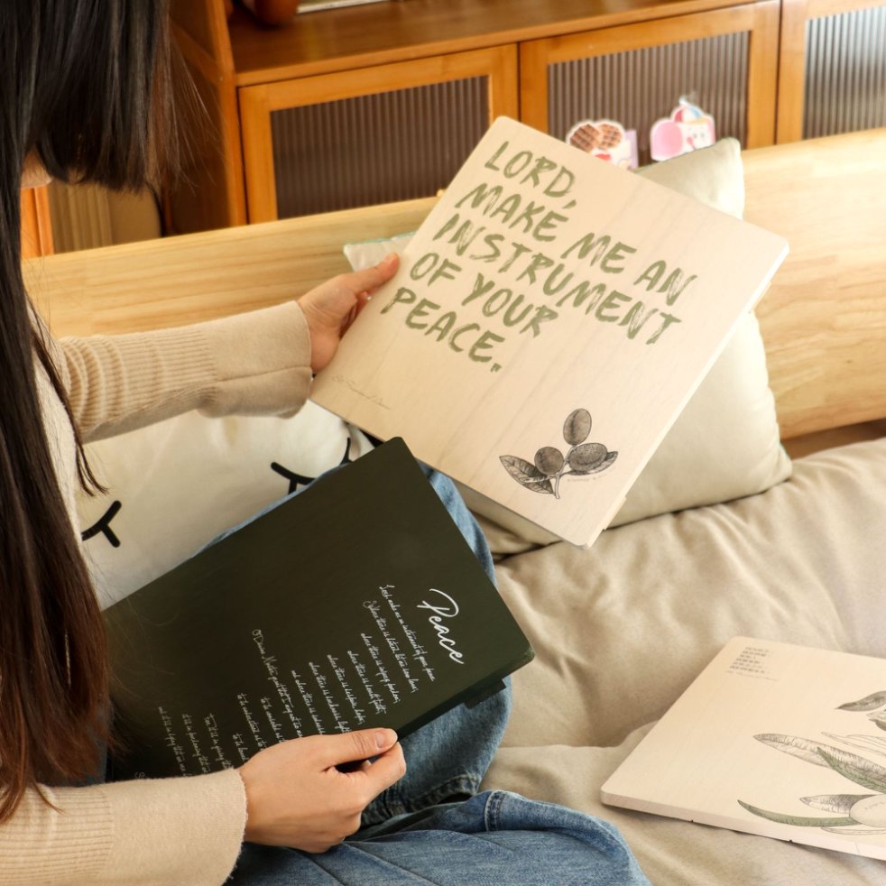 AMEN 阿們木製裝飾畫｜聖經祈禱・永恆祝福｜6款經文設計・喬遷/新婚禮物