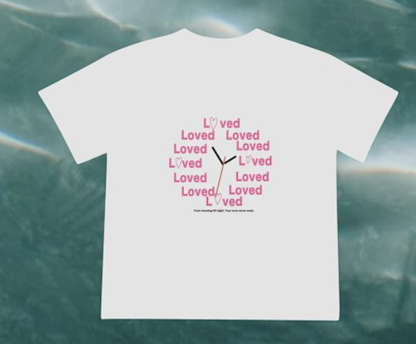 24h Loved 文藝刺繡純棉TEE｜詩篇121:3-4・晝夜守望｜原創刺繡・純棉短袖・信仰T恤